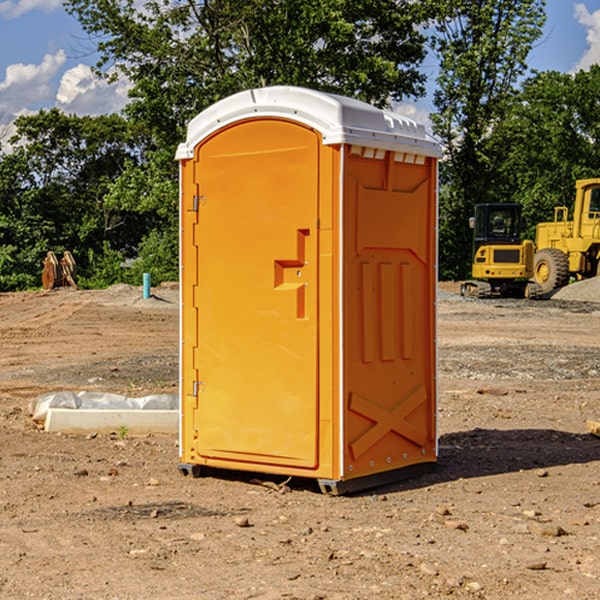 how often are the portable restrooms cleaned and serviced during a rental period in Anoka MN